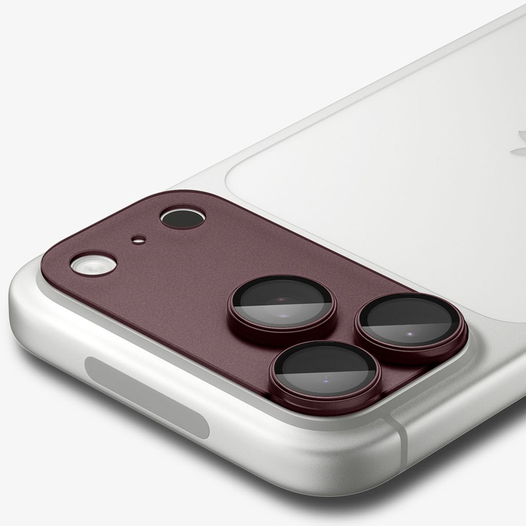 Spigen Optik Pro XL Glas.tR EZ Fit Linsskydd till iPhone 18 Pro - Dark Cherry