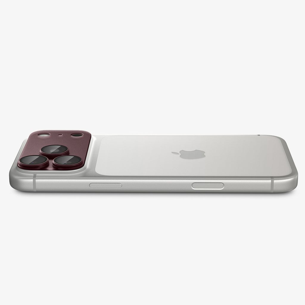 Spigen Optik Pro XL Glas.tR EZ Fit Linsskydd till iPhone 18 Pro - Dark Cherry