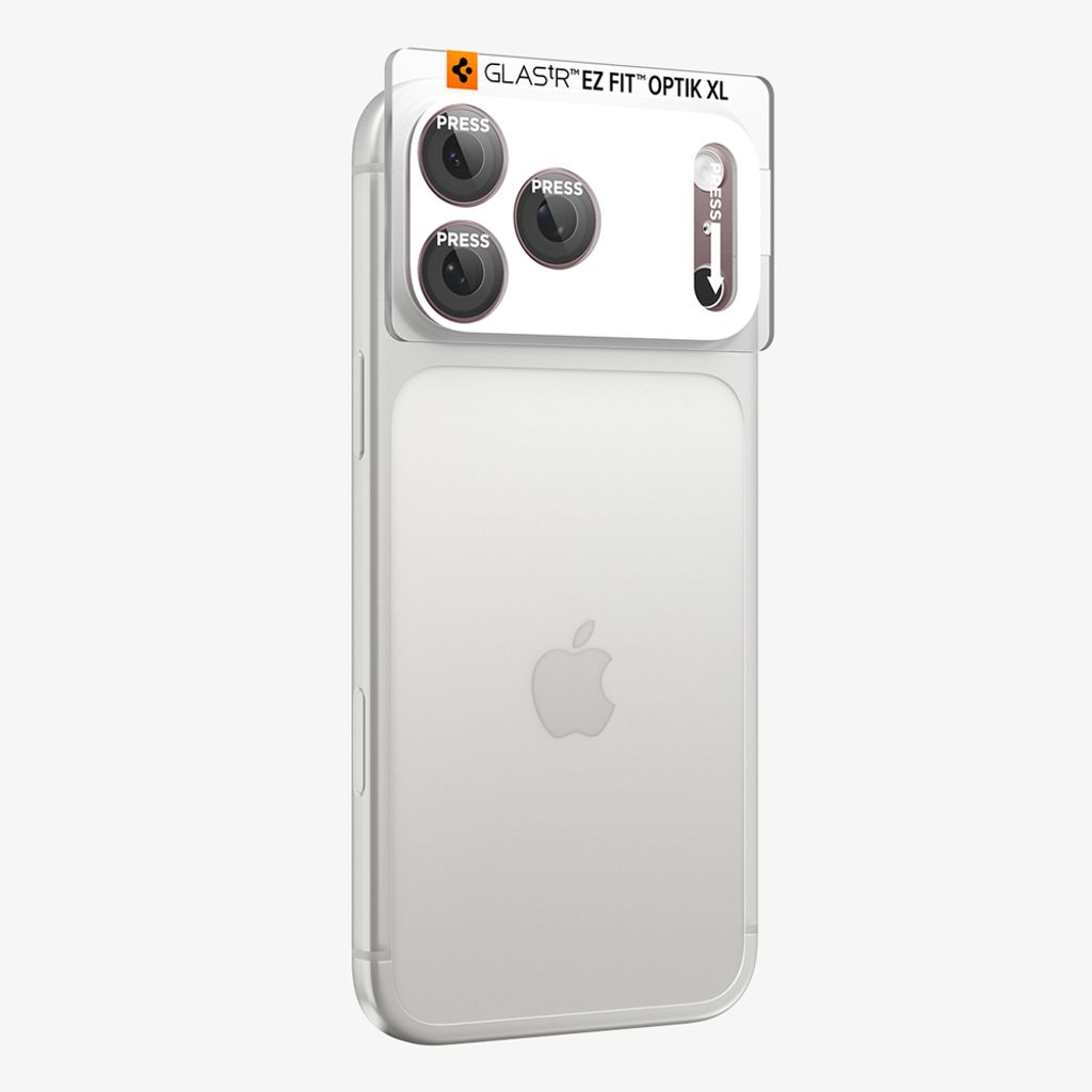 Spigen Optik Pro XL Glas.tR EZ Fit Linsskydd till iPhone 18 Pro - Dark Cherry