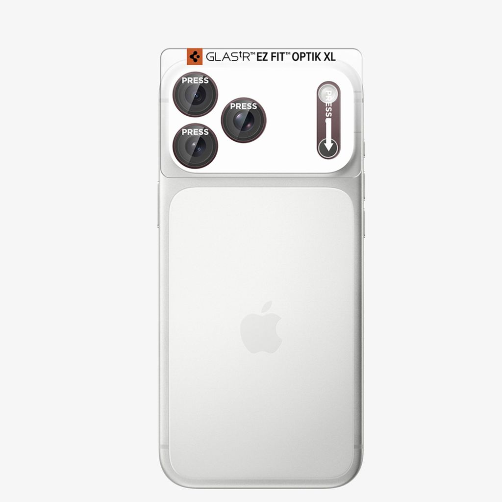 Spigen Optik Pro XL Glas.tR EZ Fit Linsskydd till iPhone 18 Pro - Dark Cherry