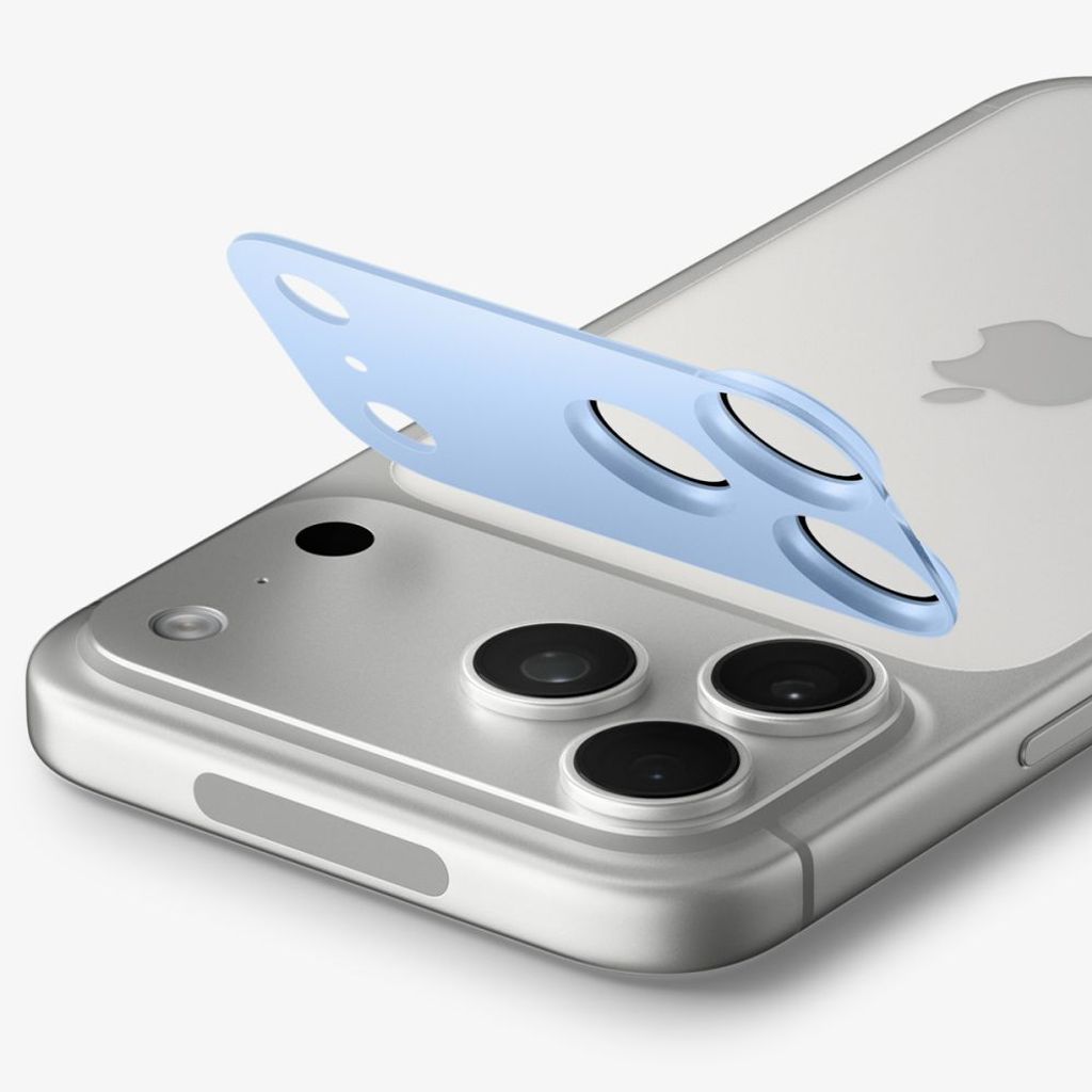 Spigen Optik Pro XL Glas.tR EZ Fit Linsskydd till iPhone 18 Pro - Ljusblå