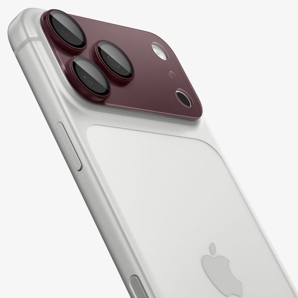 Spigen Optik Pro XL Glas.tR EZ Fit Linsskydd iPhone 18 Pro Max - Dark Cherry