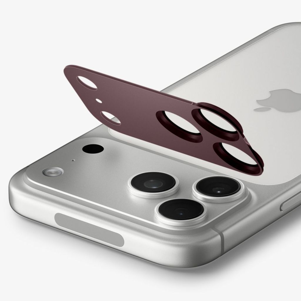 Spigen Optik Pro XL Glas.tR EZ Fit Linsskydd iPhone 18 Pro Max - Dark Cherry