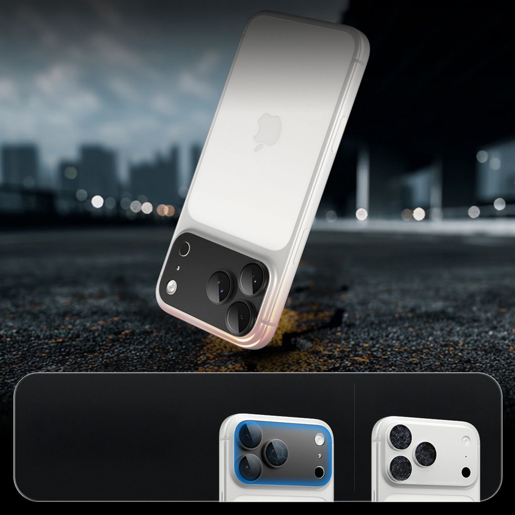 Spigen Optik Pro XL Glas.tR EZ Fit Linsskydd till iPhone 18 Pro Max - Grå