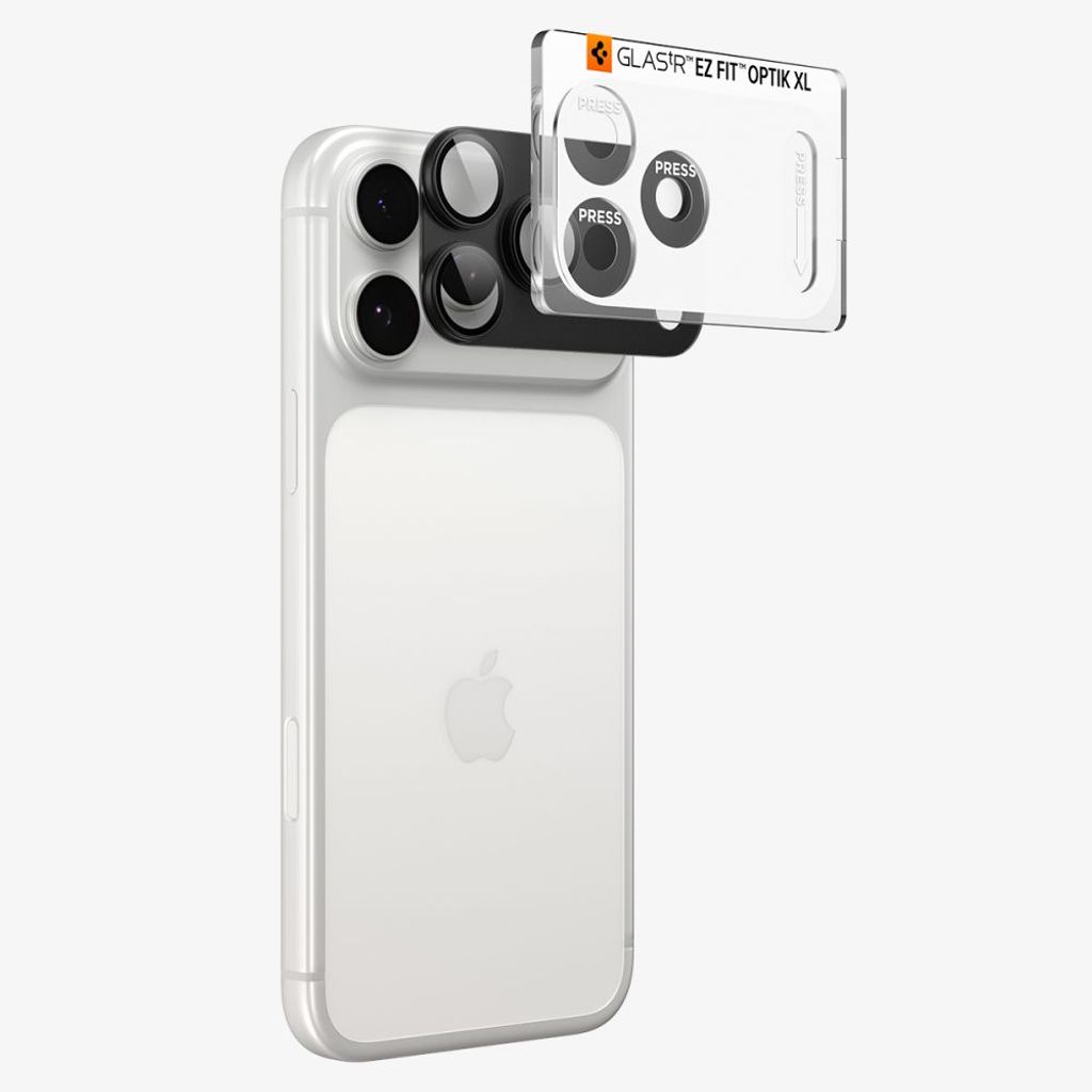 Spigen Optik Pro XL Glas.tR EZ Fit Linsskydd till iPhone 18 Pro Max - Grå