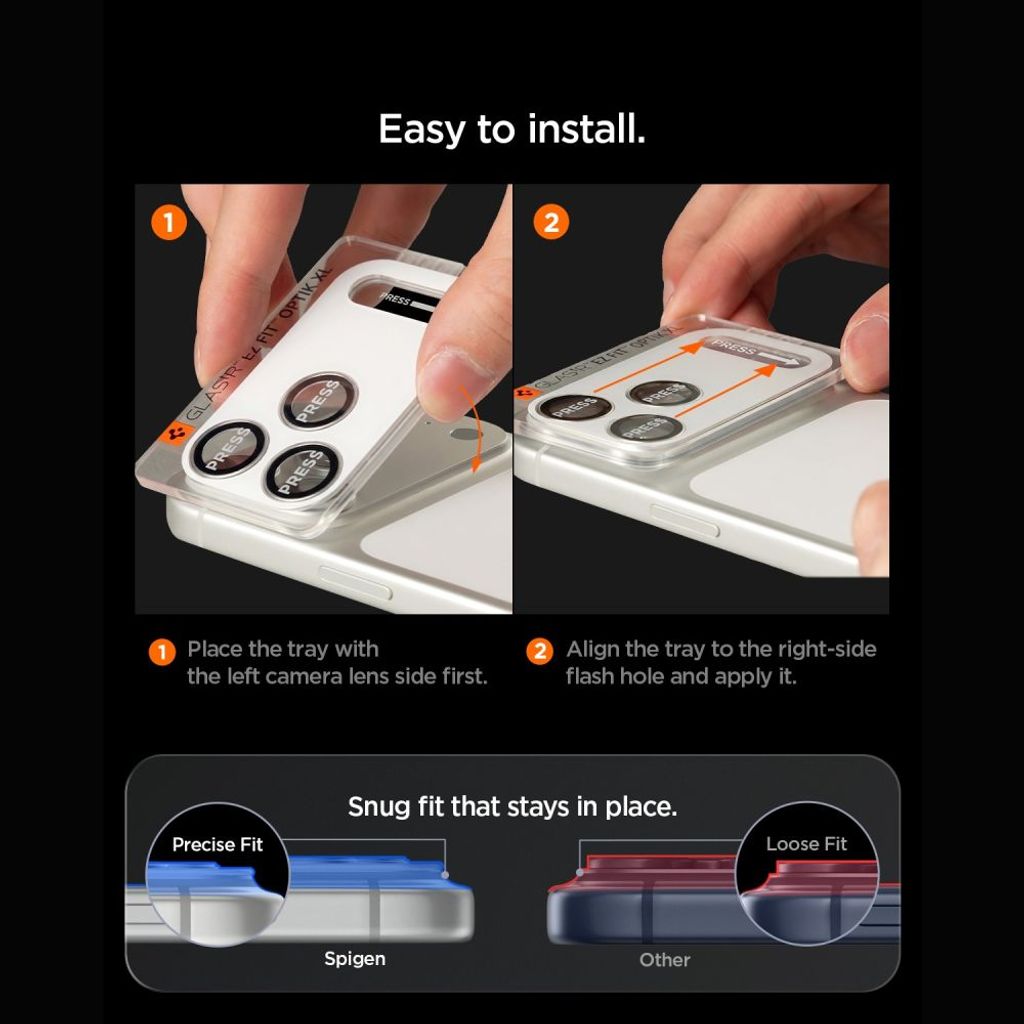 Spigen Optik Pro XL Glas.tR EZ Fit Linsskydd till iPhone 18 Pro Max - Ljusblå