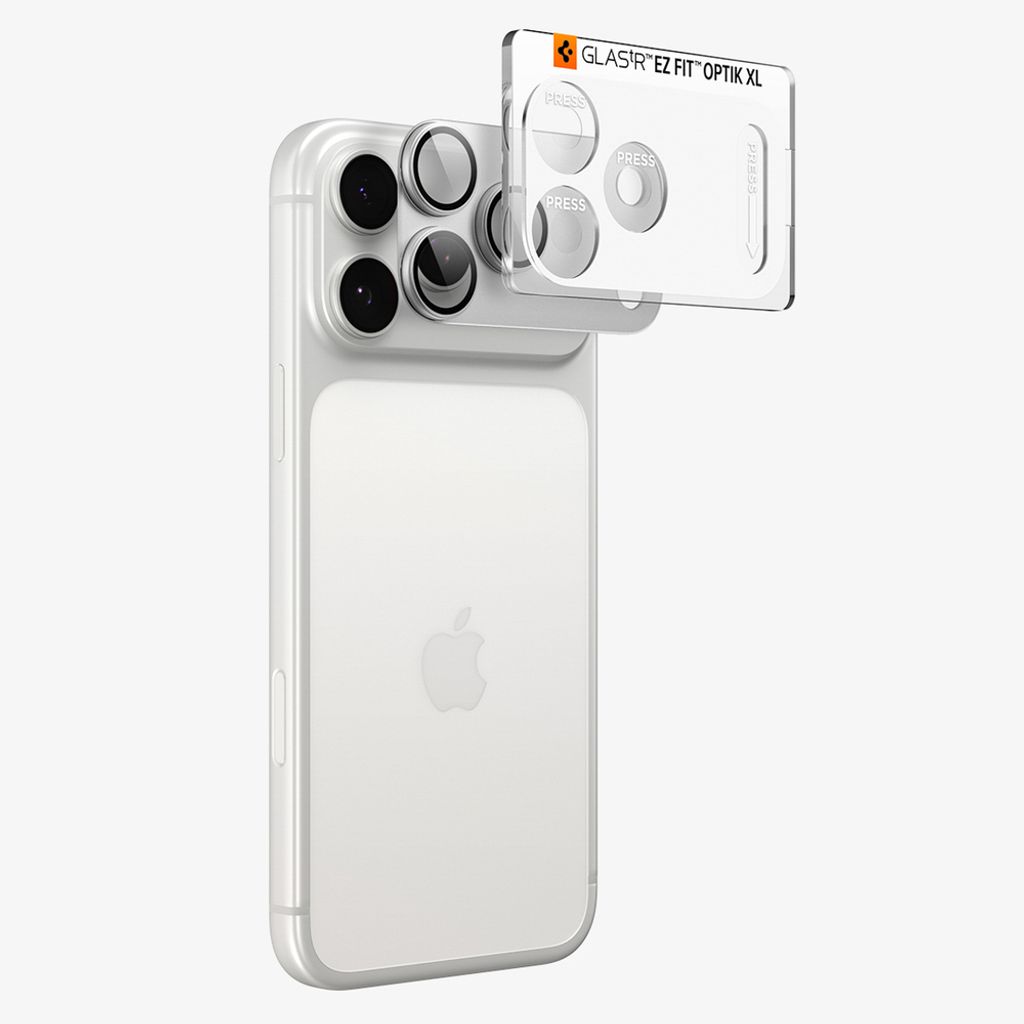 Spigen Optik Pro XL Glas.tR EZ Fit Linsskydd till iPhone 18 Pro - Silver