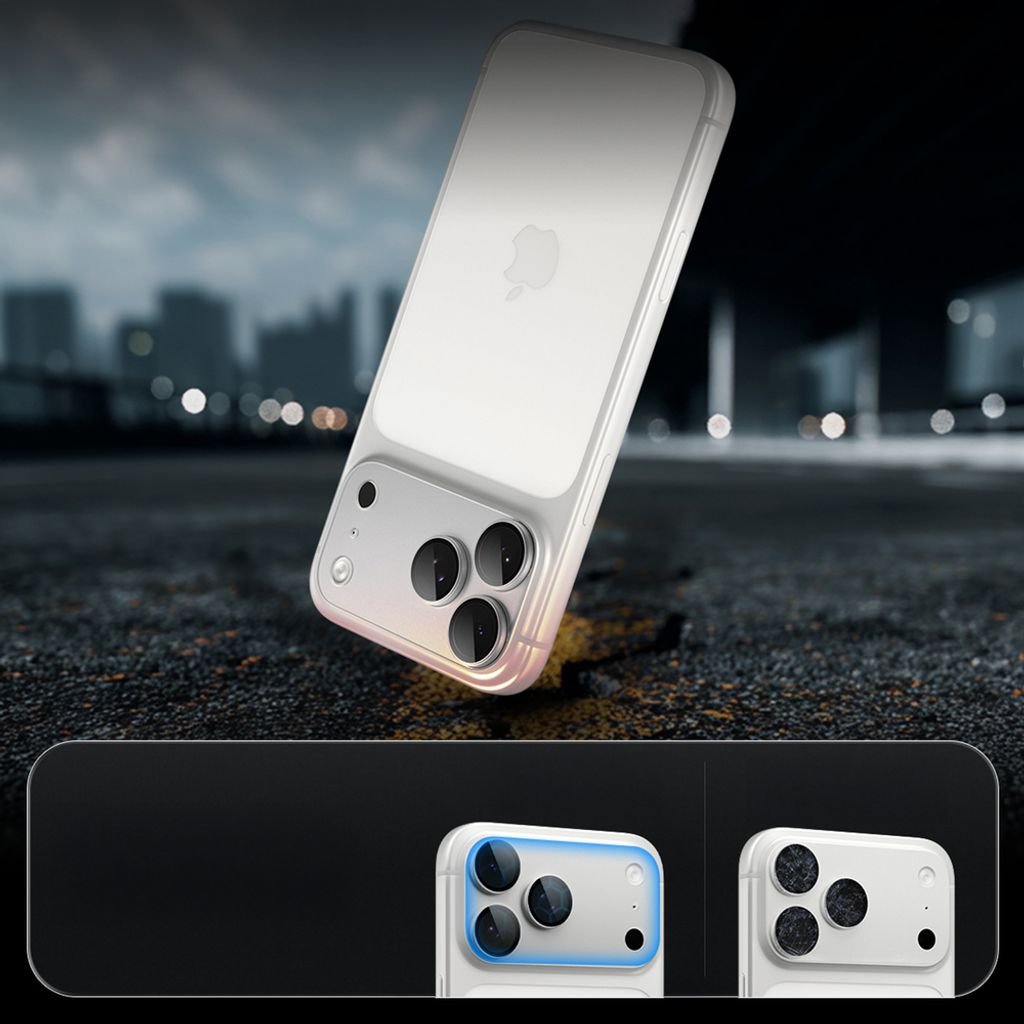 Spigen Optik Pro XL Glas.tR EZ Fit Linsskydd till iPhone 18 Pro - Silver