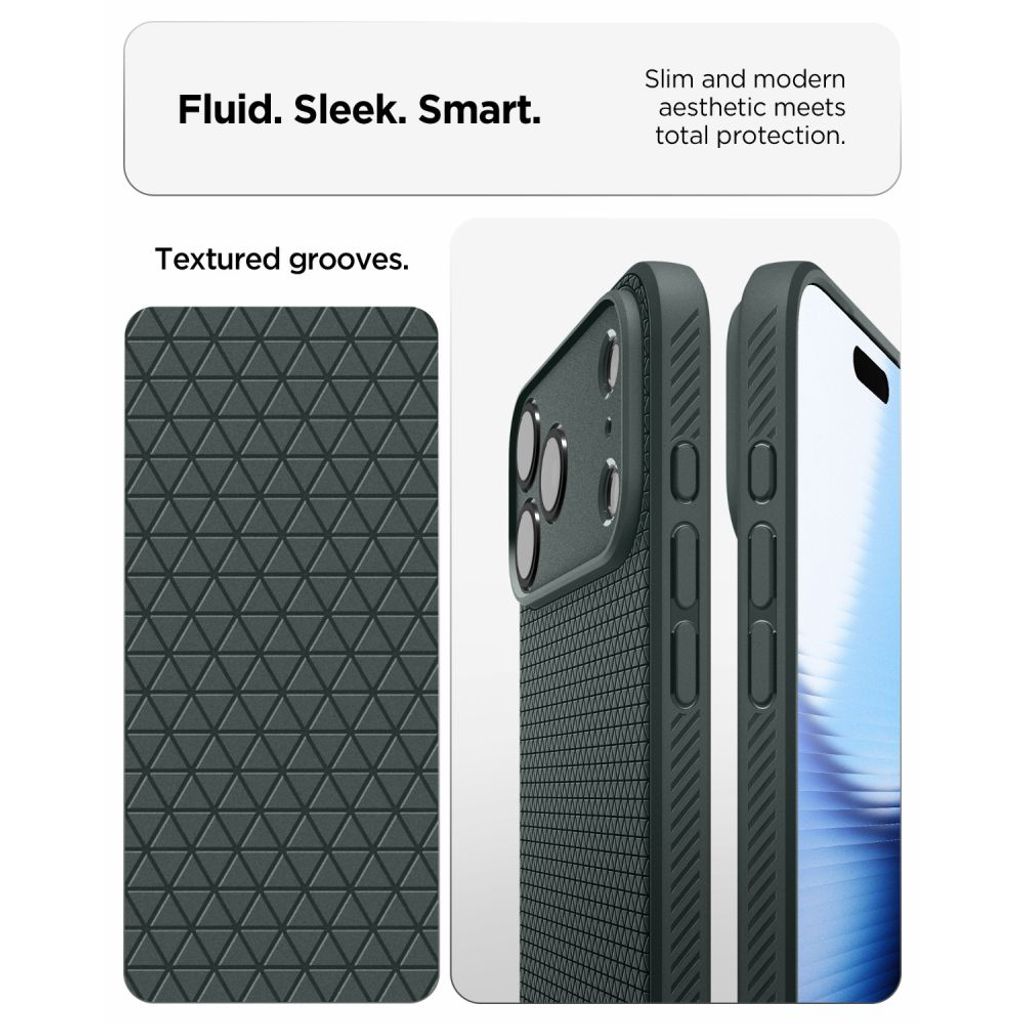 Spigen Liquid Air -kuori till iPhone 18 Pro/17 Pro - Vihreä