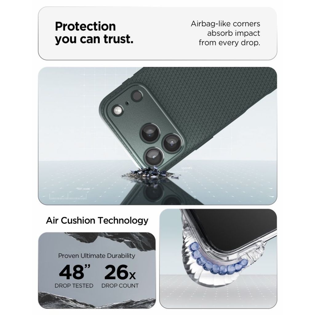 Spigen Liquid Air -kuori till iPhone 18 Pro/17 Pro - Vihreä