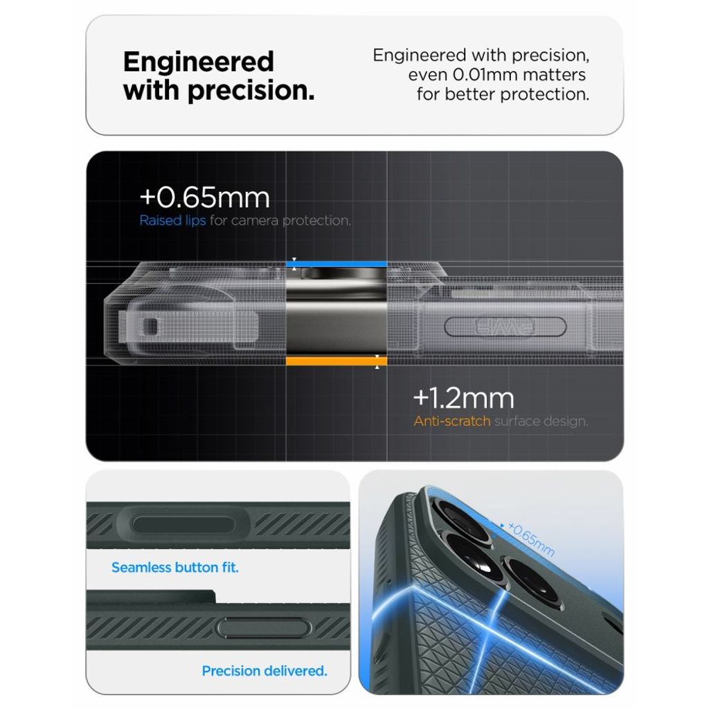 Spigen Liquid Air -kuori till iPhone 18 Pro/17 Pro - Vihreä
