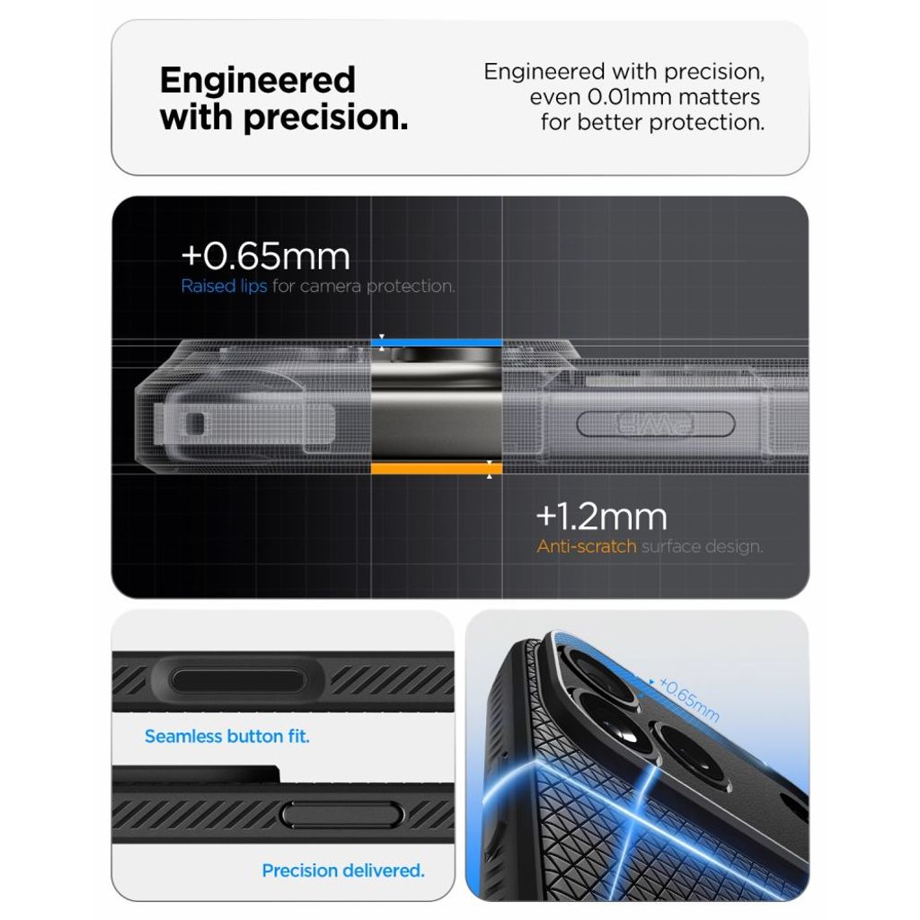 Spigen Liquid Air -kuori till iPhone 18 Pro/17 Pro - Musta