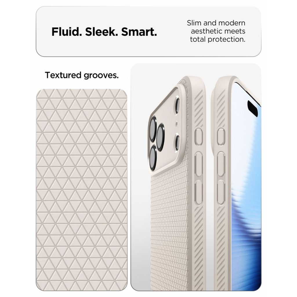 Spigen Liquid Air -kuori till iPhone 18 Pro/17 Pro - Titaani