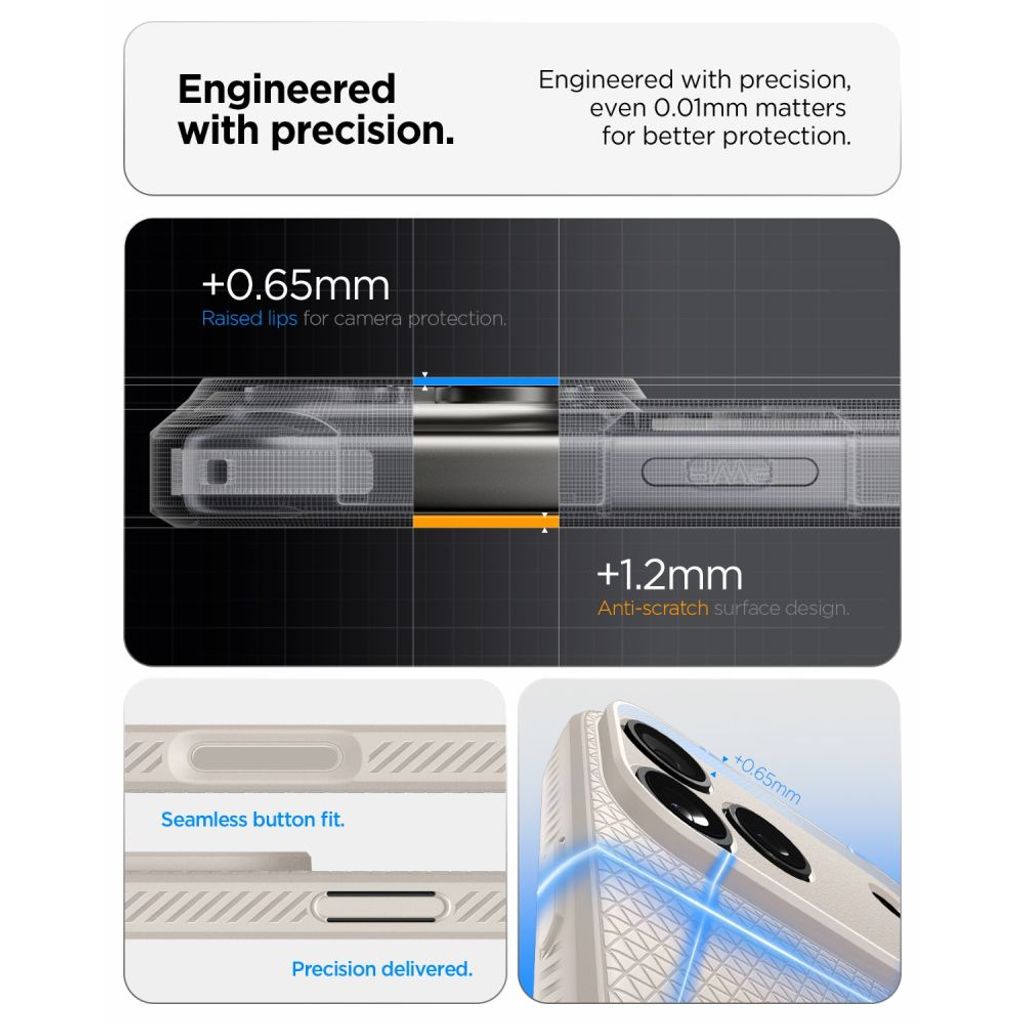Spigen Liquid Air -kuori till iPhone 18 Pro/17 Pro - Titaani