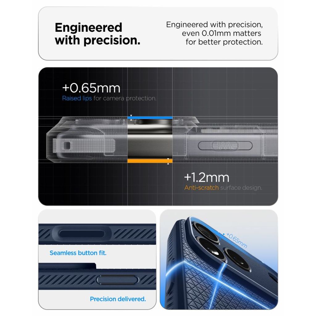Spigen Liquid Air -kuori till iPhone 18 Pro/17 Pro - Sininen