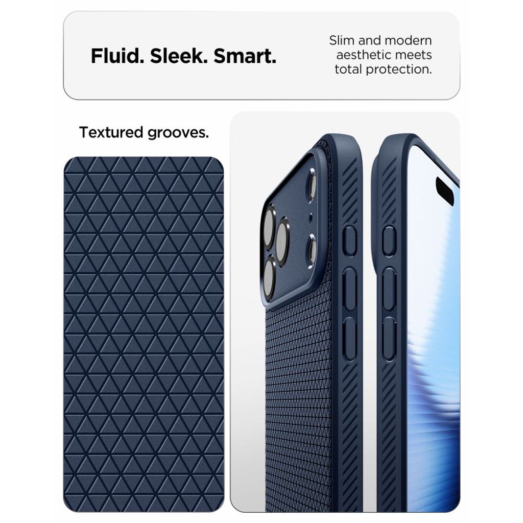 Spigen Liquid Air -kuori till iPhone 18 Pro/17 Pro - Sininen