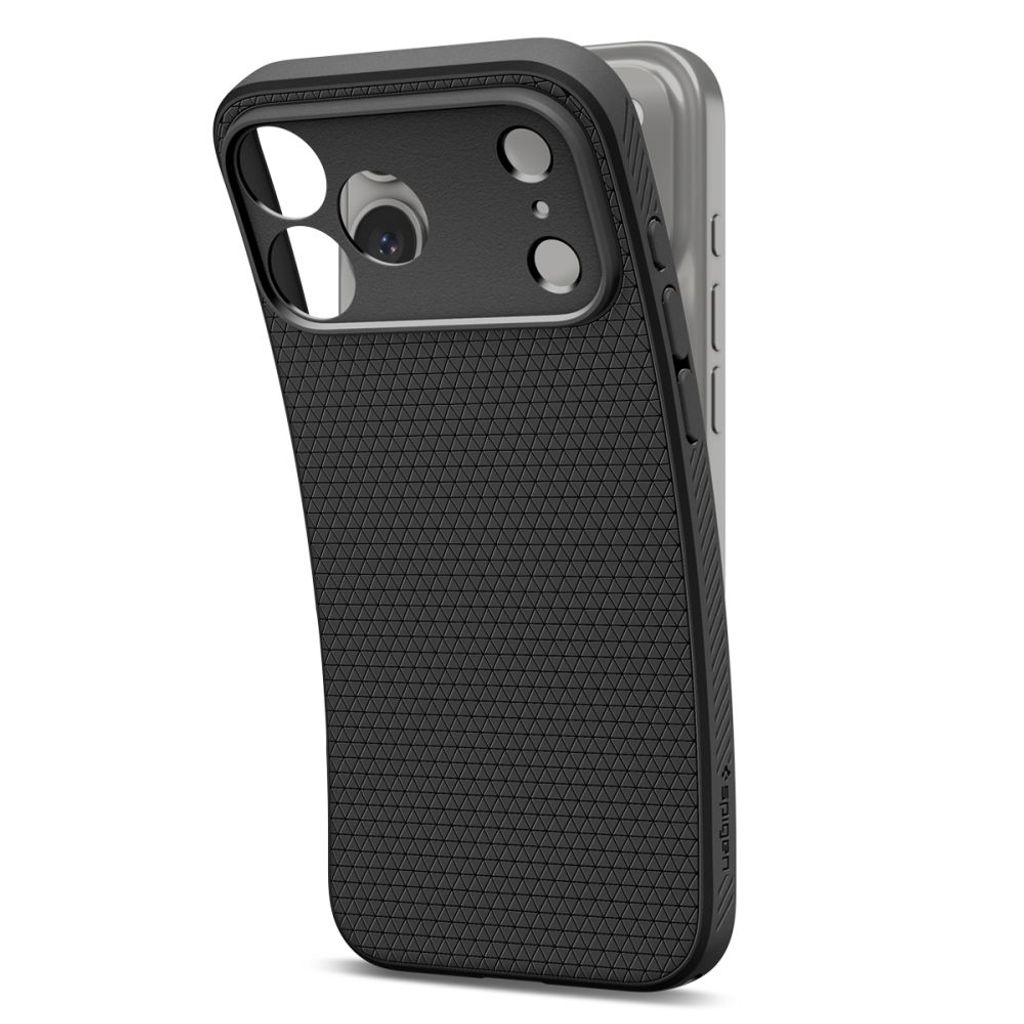 Spigen Liquid Air -kuori till iPhone 18 Pro Max/17 Pro Max - Musta