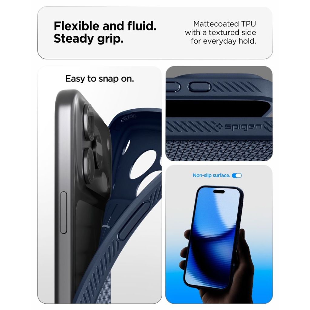 Spigen Liquid Air -kuori till iPhone 18 Pro Max/17 Pro Max - Sininen