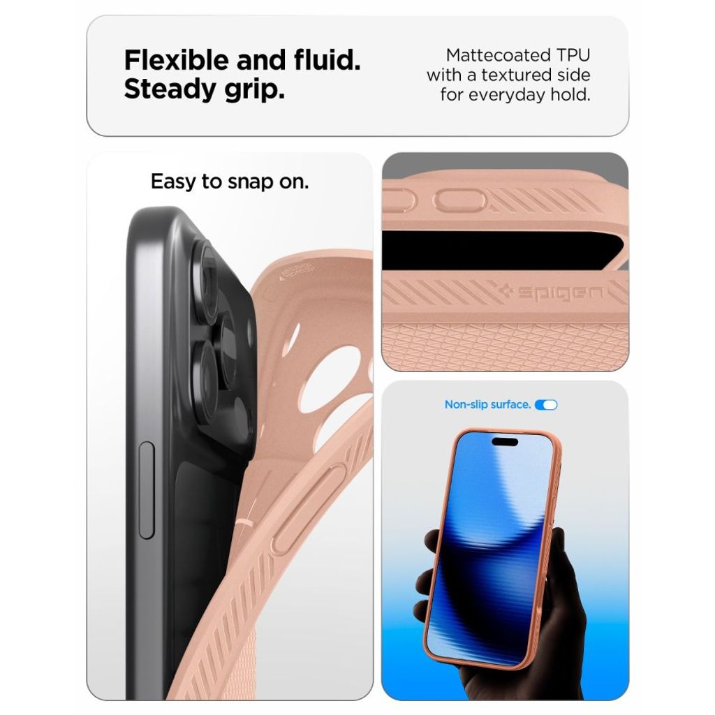 Spigen Liquid Air -kuori till iPhone 18 Pro Max/17 Pro Max - Vaaleanpunainen