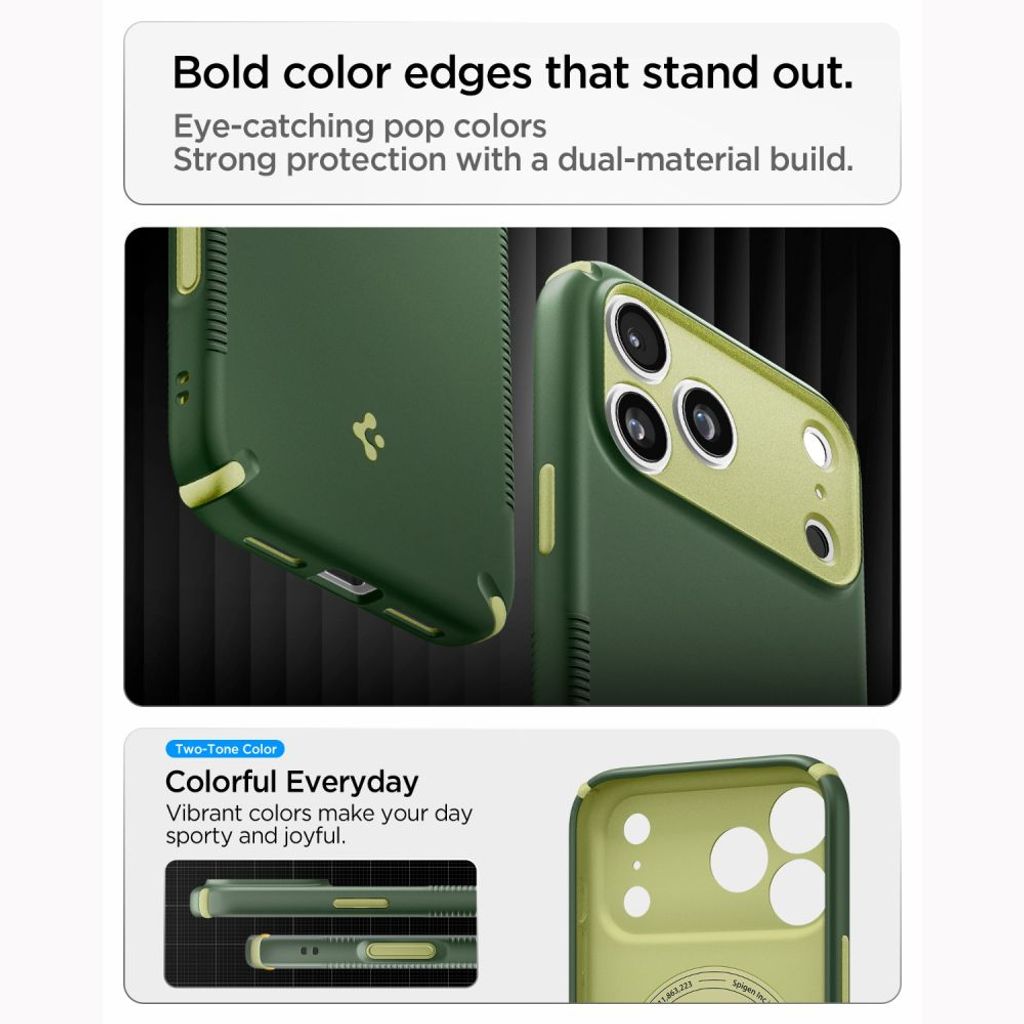 Spigen Nano Pop MagSafe -kuori till iPhone 18 Pro Max/17 Pro Max - Vihreä