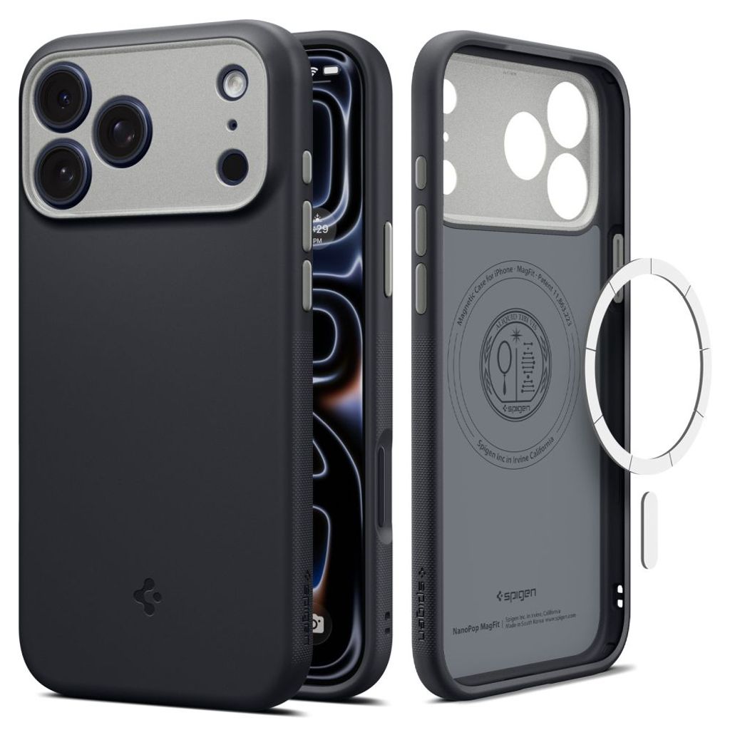 Spigen Nano Pop MagSafe -kuori till iPhone 18 Pro/17 Pro - Musta