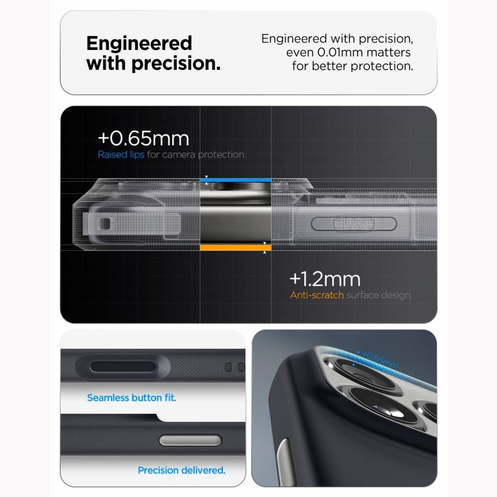 Spigen Nano Pop MagSafe -kuori till iPhone 18 Pro Max/17 Pro Max - Musta