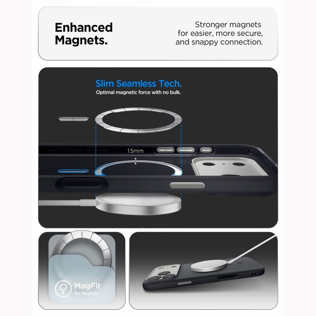 Spigen Nano Pop MagSafe -kuori till iPhone 18 Pro Max/17 Pro Max - Musta