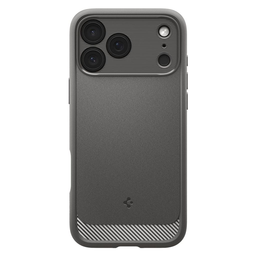 Spigen Rugged Armor MagSafe -kuori till iPhone 18 Pro/17 Pro - Harmaa