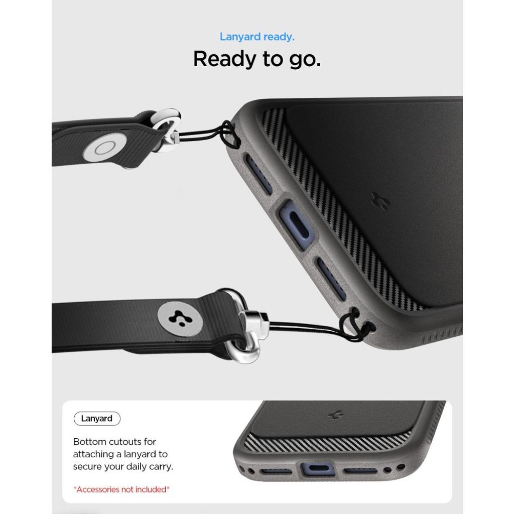 Spigen Rugged Armor MagSafe -kuori till iPhone 18 Pro Max/17 Pro Max - Harmaa