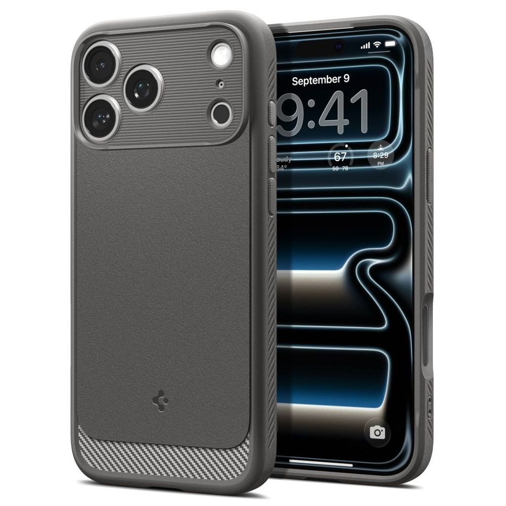 Spigen Rugged Armor MagSafe -kuori till iPhone 18 Pro Max/17 Pro Max - Harmaa