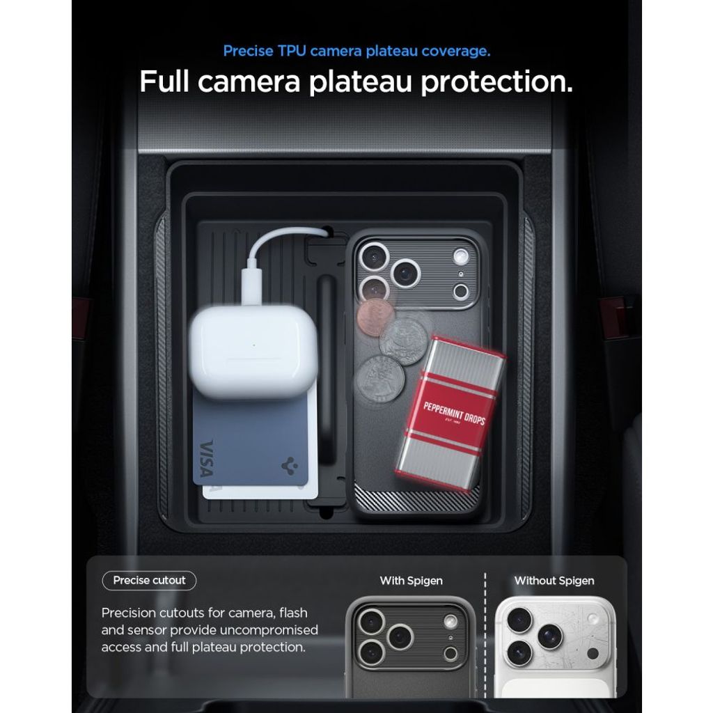 Spigen Rugged Armor MagSafe -kuori till iPhone 18 Pro Max/17 Pro Max - Musta