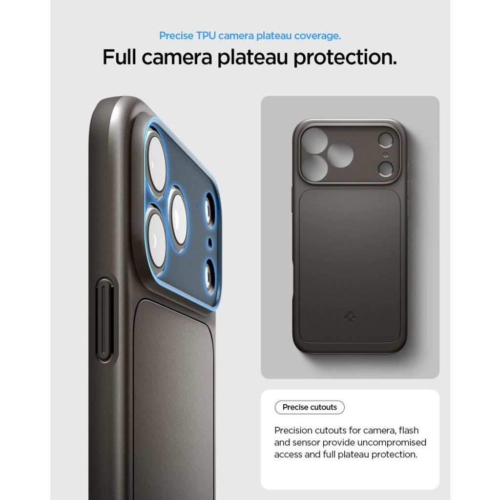 Spigen Thin Fit MagSafe -kuori till iPhone 18 Pro/17 Pro - Musta