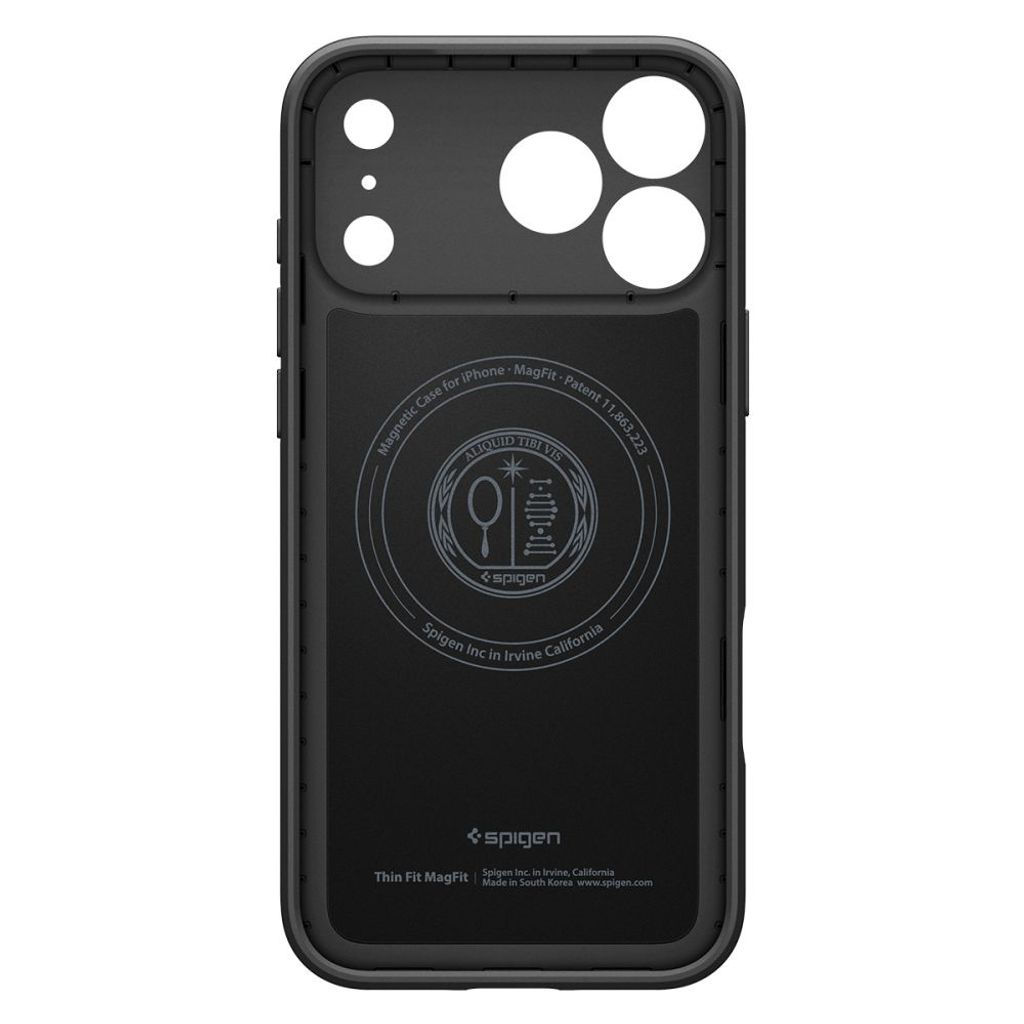 Spigen Thin Fit MagSafe -kuori till iPhone 18 Pro/17 Pro - Musta