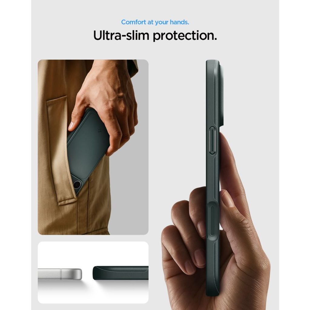Spigen Thin Fit MagSafe -kuori till iPhone 18 Pro Max/17 Pro Max - Vihreä