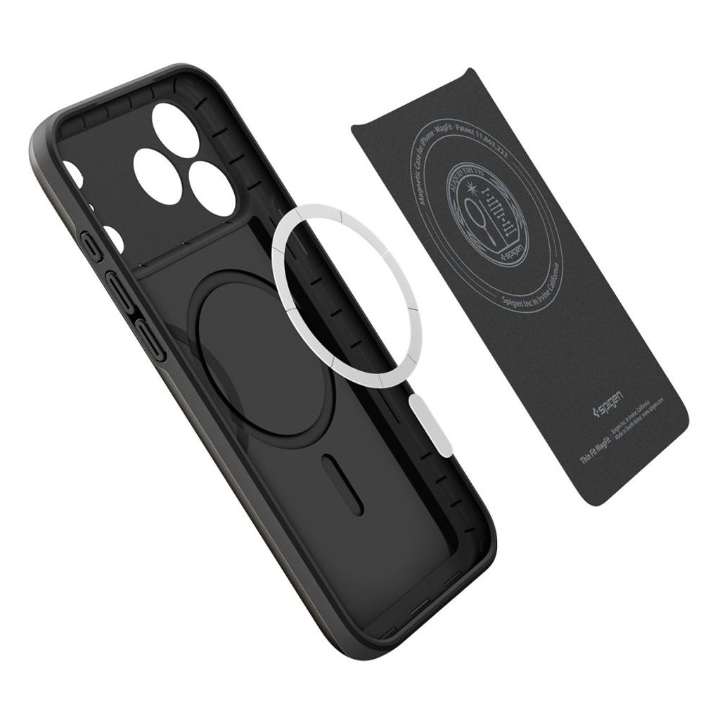 Spigen Thin Fit MagSafe -kuori till iPhone 18 Pro Max/17 Pro Max - Musta