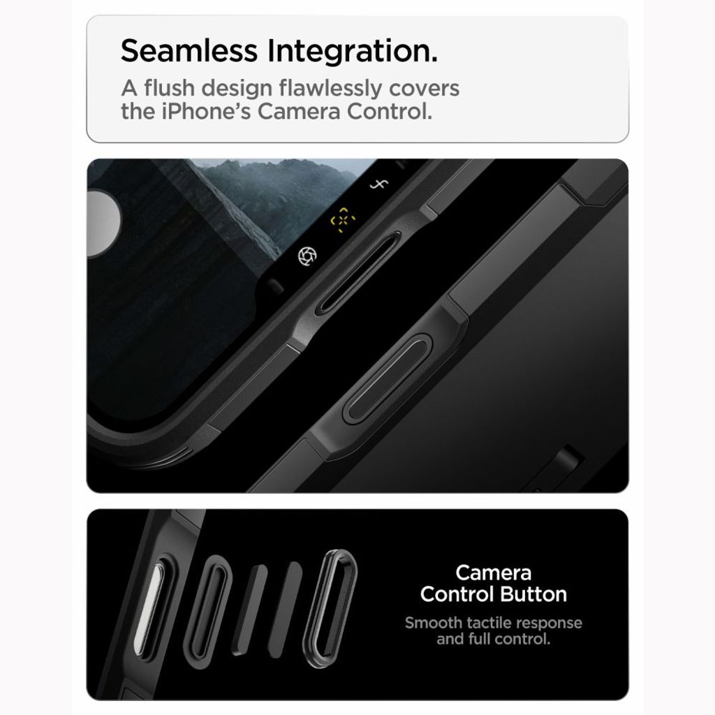 Spigen Tough Armor MagSafe -kuori till iPhone 18 Pro/17 Pro - Musta