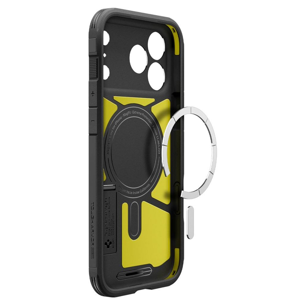 Spigen Tough Armor MagSafe -kuori till iPhone 18 Pro/17 Pro - Musta
