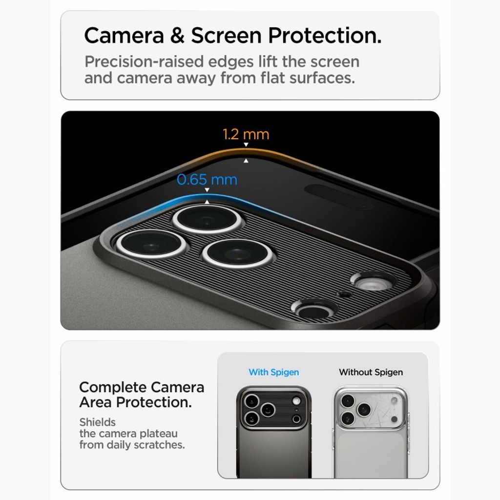 Spigen Tough Armor MagSafe -kuori till iPhone 18 Pro/17 Pro - Musta