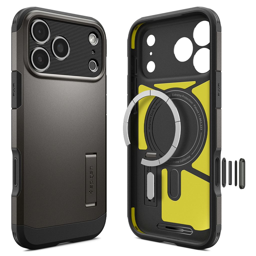 Spigen Tough Armor MagSafe -kuori till iPhone 18 Pro/17 Pro - Musta