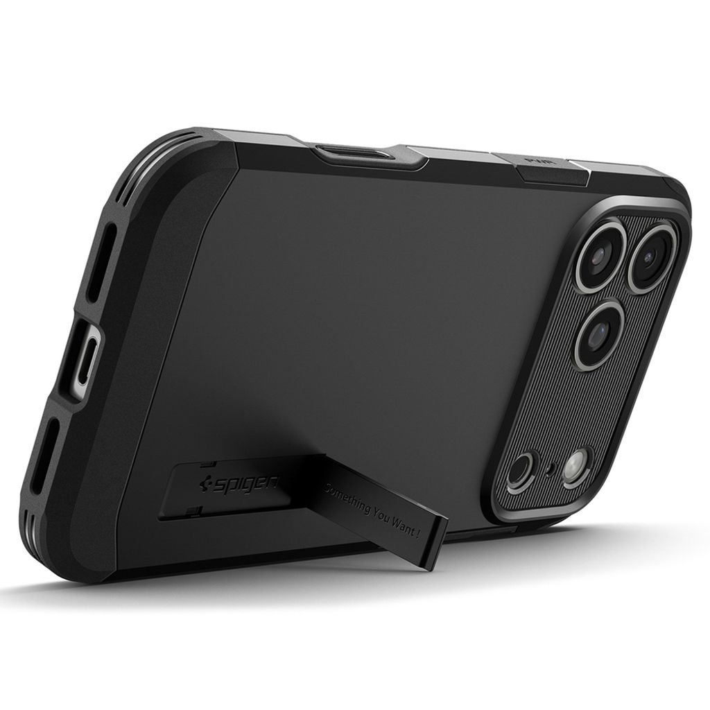 Spigen Tough Armor -kuori till iPhone 18 Pro Max/17 Pro Max - Musta