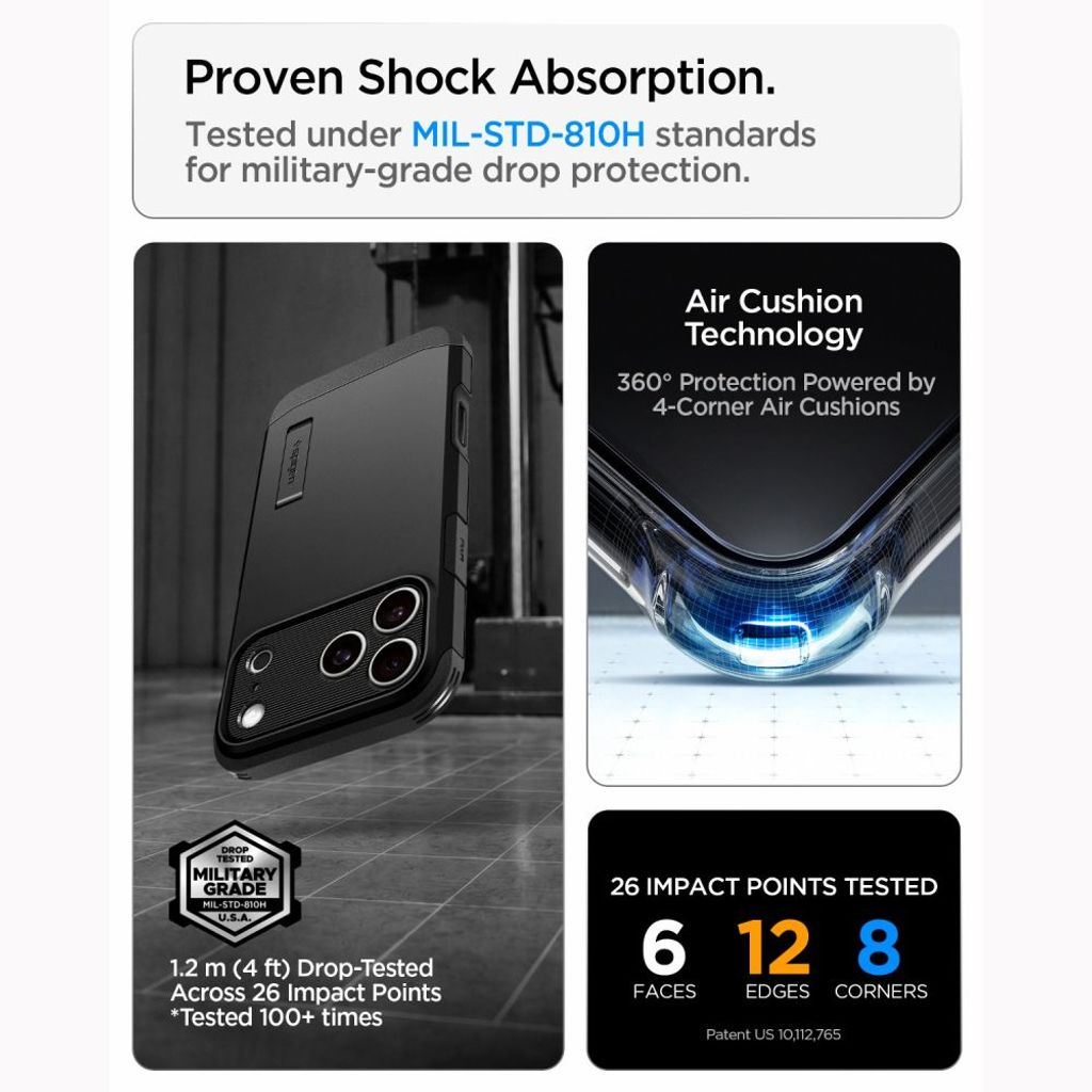Spigen Tough Armor -kuori till iPhone 18 Pro Max/17 Pro Max - Musta