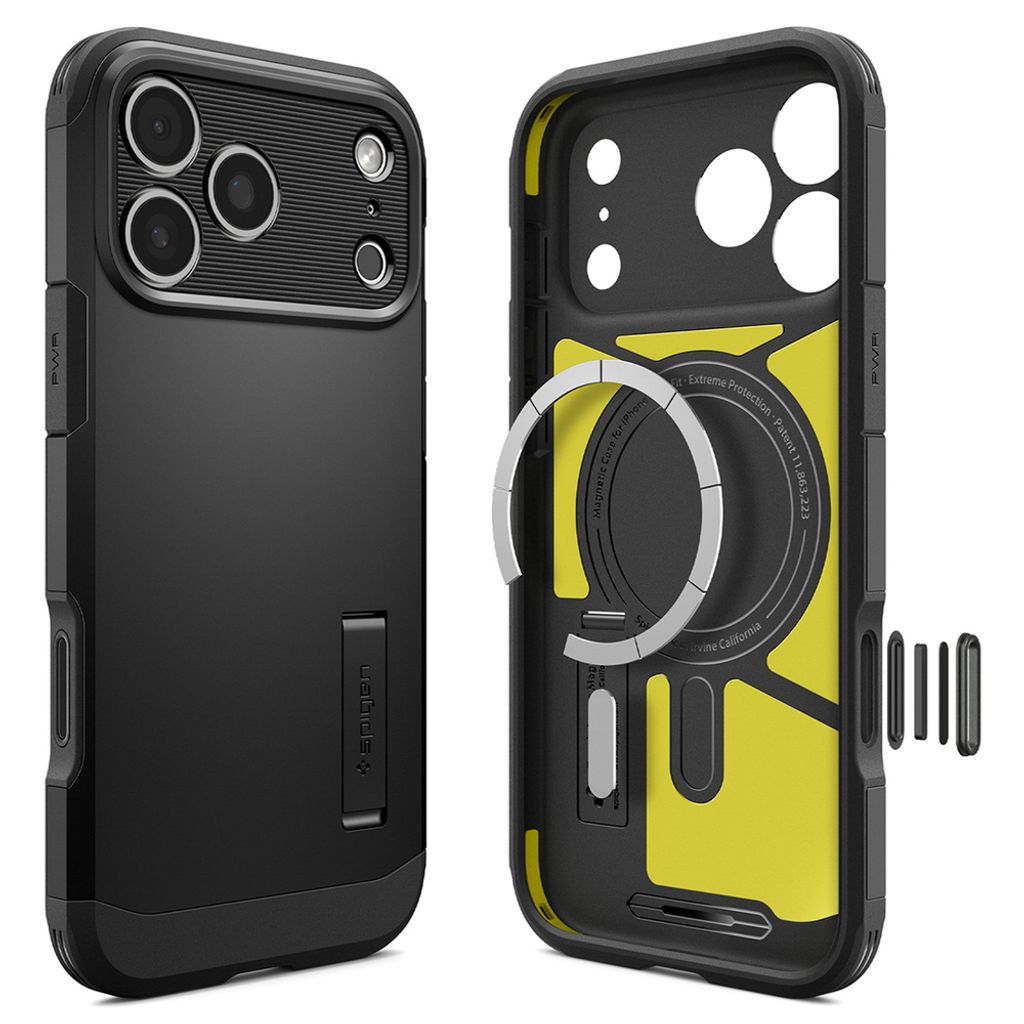 Spigen Tough Armor -kuori till iPhone 18 Pro Max/17 Pro Max - Musta