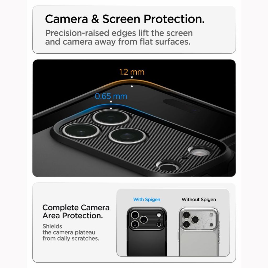 Spigen Tough Armor -kuori till iPhone 18 Pro Max/17 Pro Max - Musta