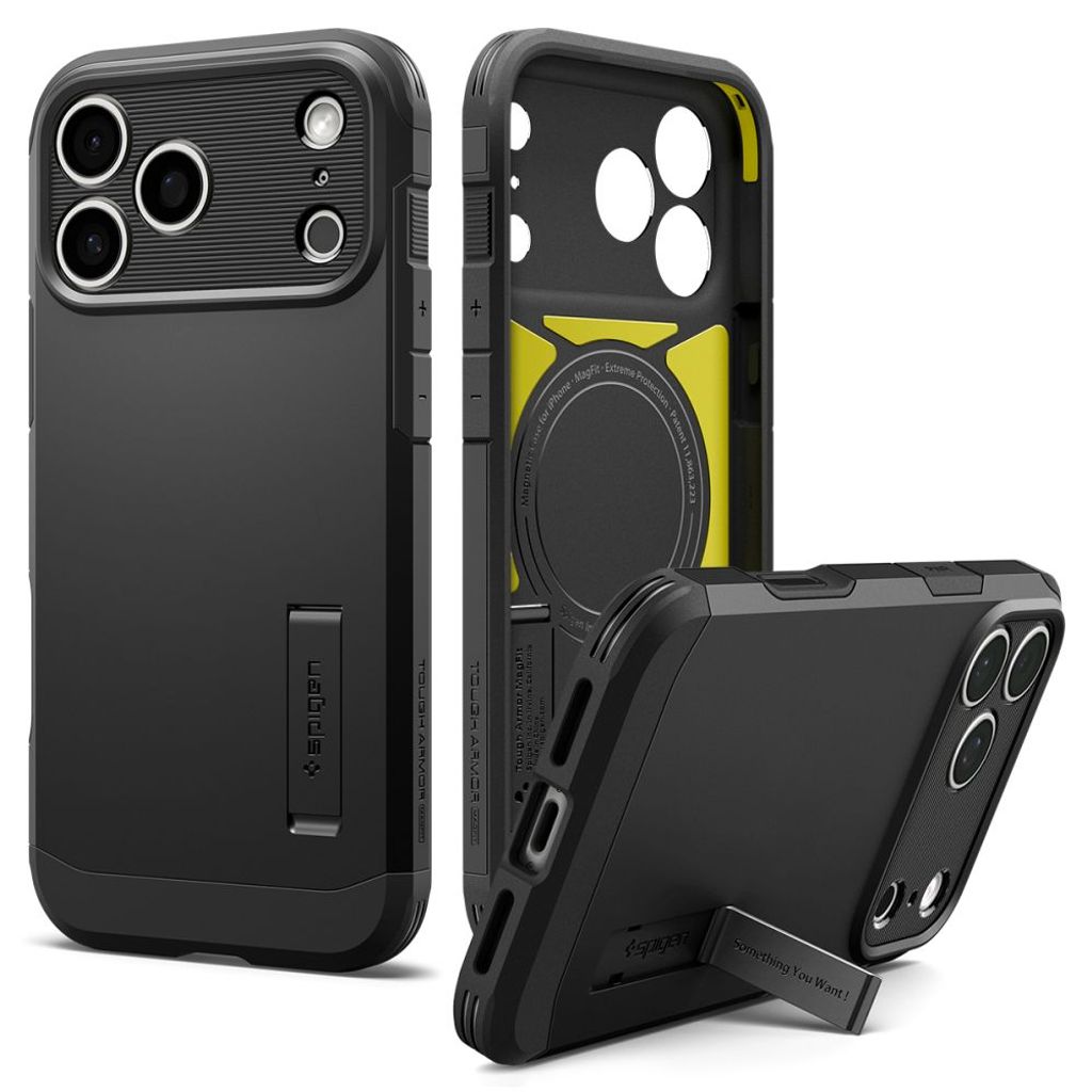 Spigen Tough Armor -kuori till iPhone 18 Pro Max/17 Pro Max - Musta
