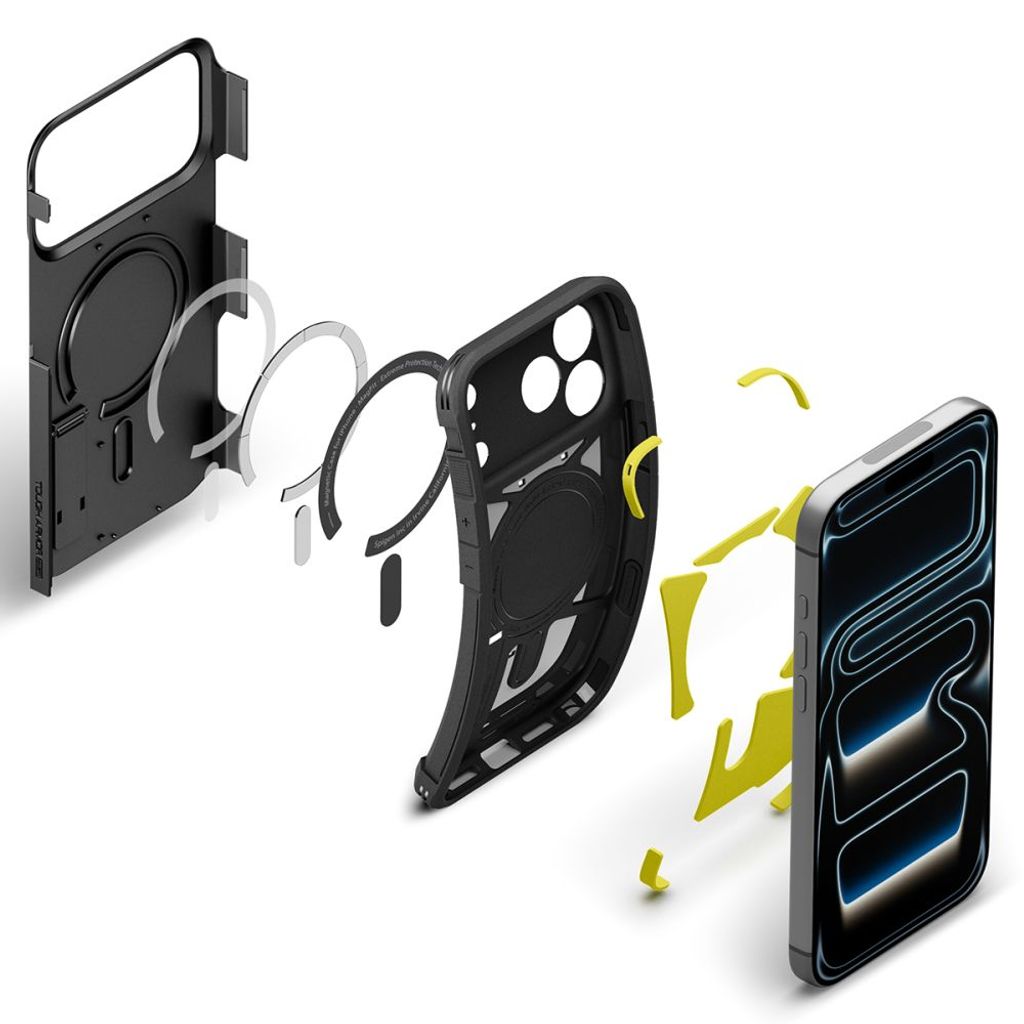 Spigen Tough Armor -kuori till iPhone 18 Pro Max/17 Pro Max - Musta