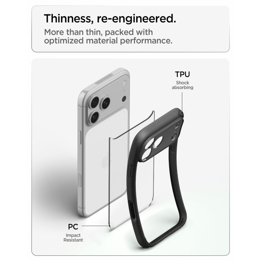 Spigen Ultra Hybrid -kuori till iPhone 18 Pro Max/17 Pro Max - Musta