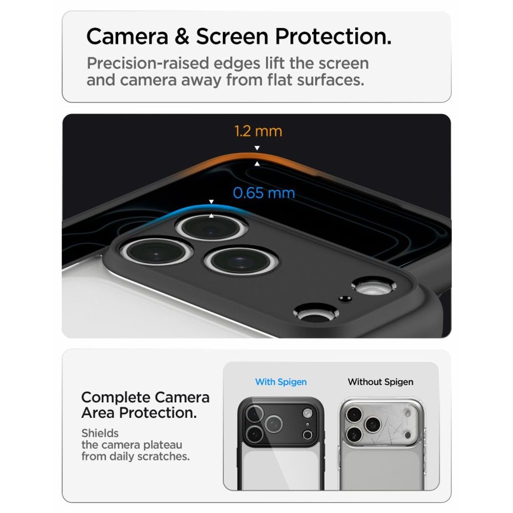 Spigen Ultra Hybrid -kuori till iPhone 18 Pro Max/17 Pro Max - Musta