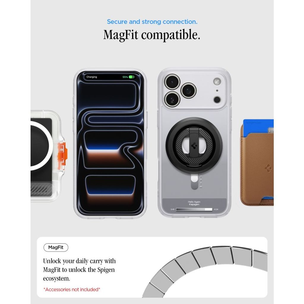 Spigen Ultra Hybrid MagSafe -kuori till iPhone 18 Pro/17 Pro - Hopea