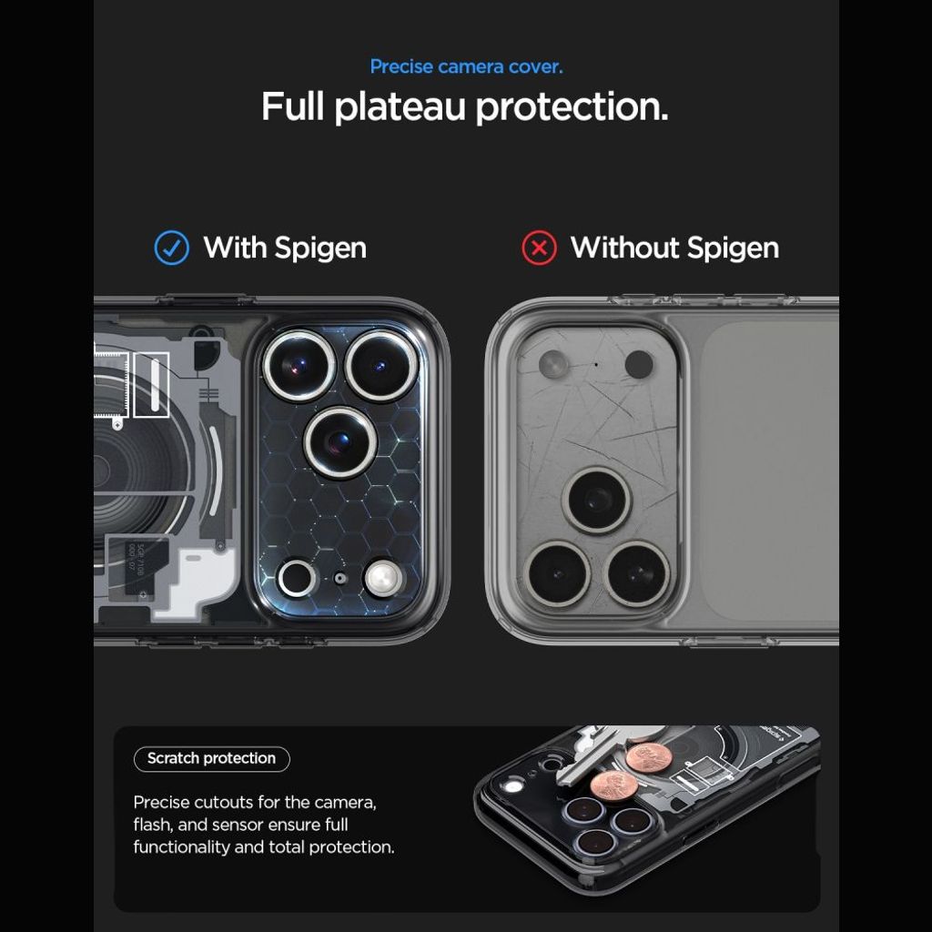 Spigen Ultra Hybrid MagSafe Zero One -kuori till iPhone 18 Pro/17 Pro - Musta
