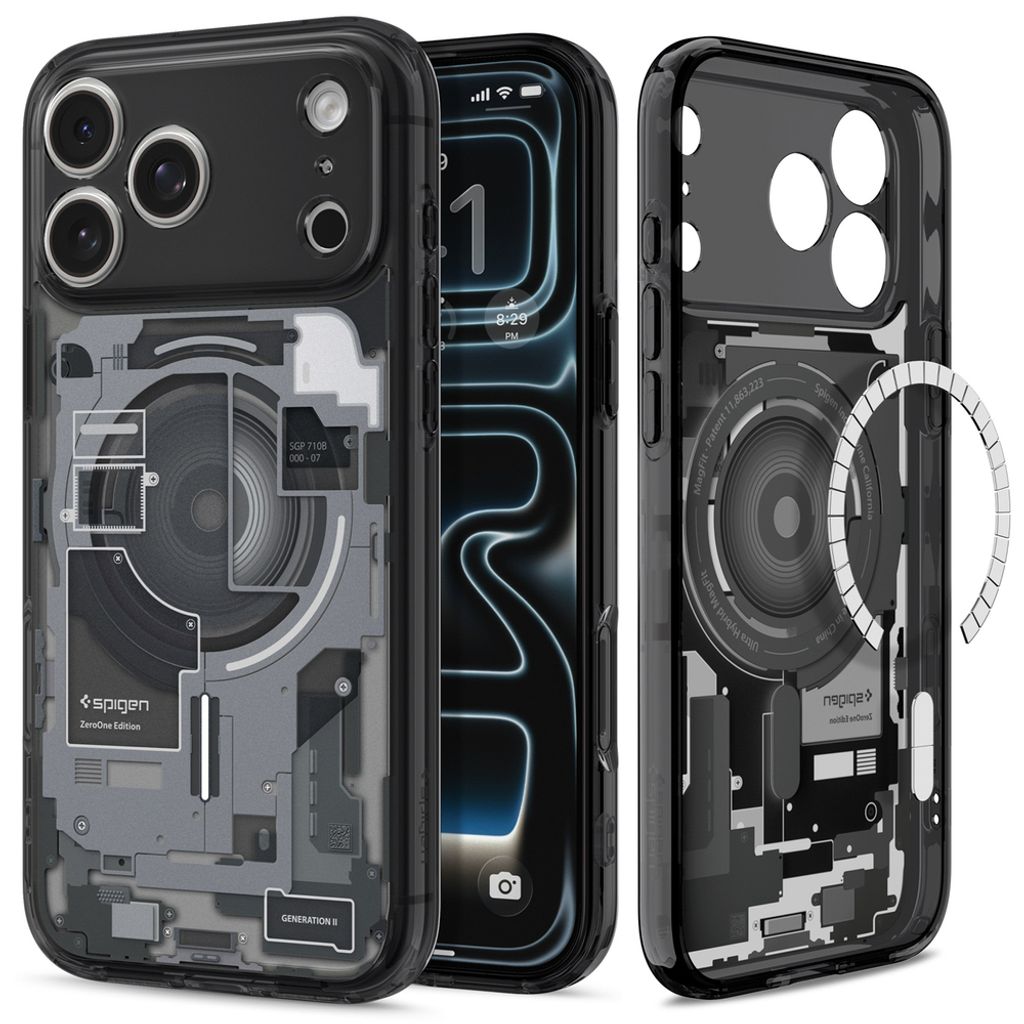 Spigen Ultra Hybrid MagSafe Zero One -kuori till iPhone 18 Pro/17 Pro - Musta